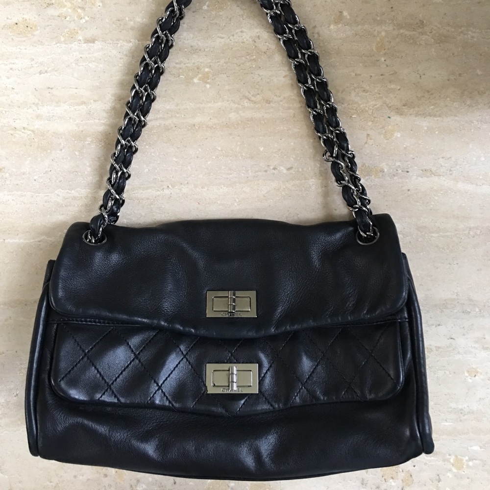 Chanel Mademoiselle Double Flap Lock bag, xlt cond